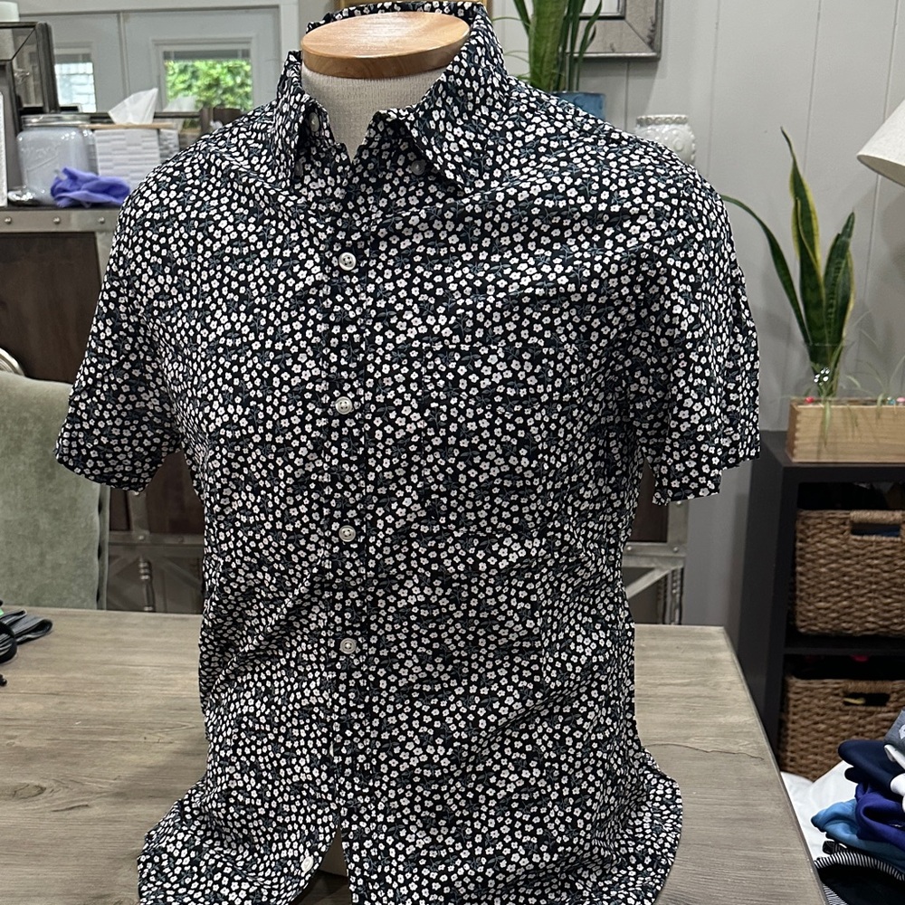 Bonobos Black and White Floral Men's Shirt